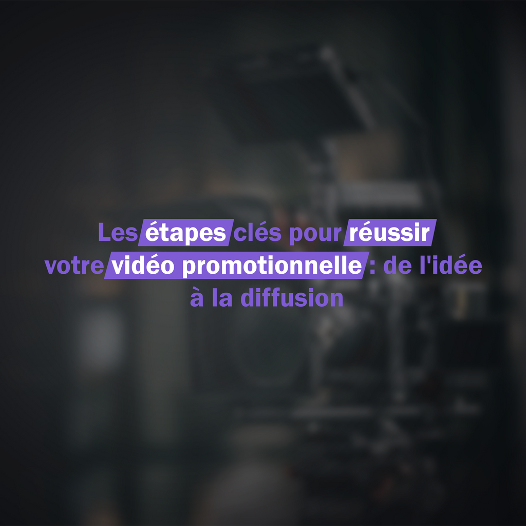 Les étapes clés pour réussir votre vidéo promotionnelle : de l'idée à la diffusion